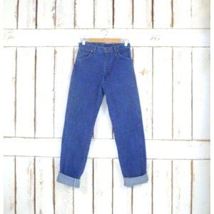 Wrangler high waisted straight leg blue denim vintage jeans